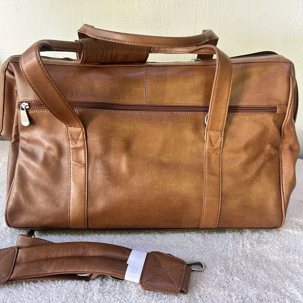 New Kluge Cheyenne Wide Mouth Duffel Bag Cowhide Leather